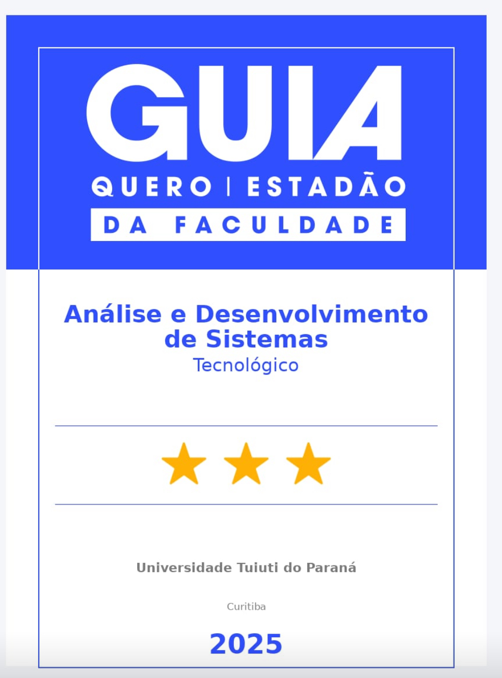 Selo Guia da Faculdade