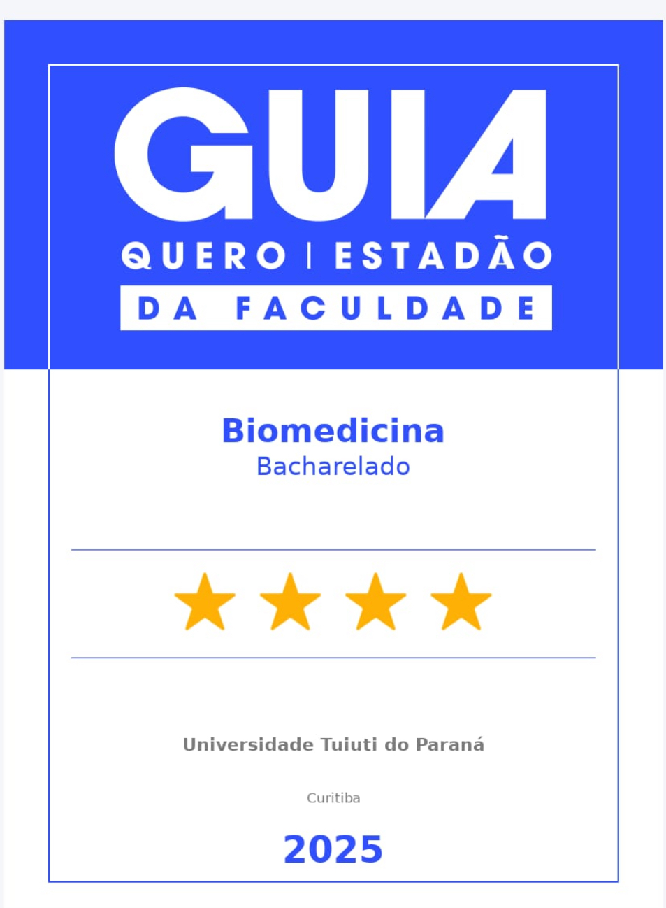 Selo Guia da Faculdade