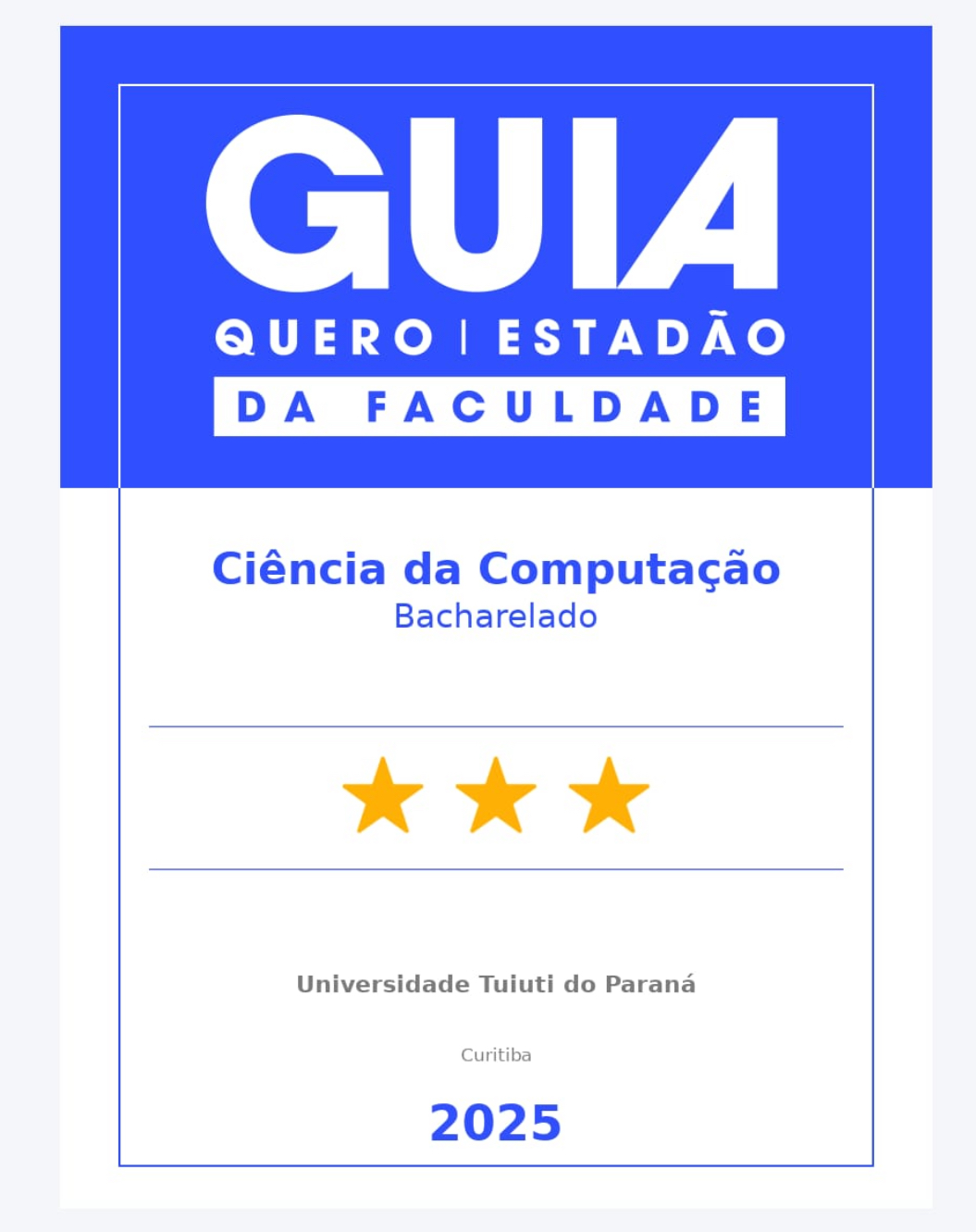 Selo Guia da Faculdade