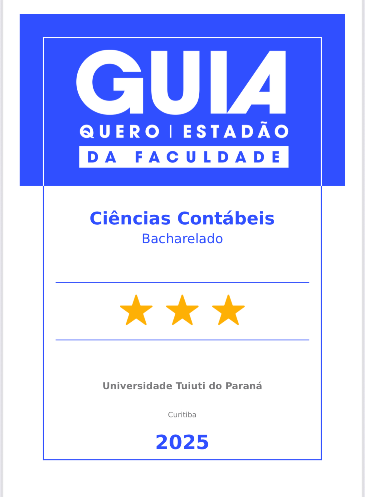 Selo Guia da Faculdade