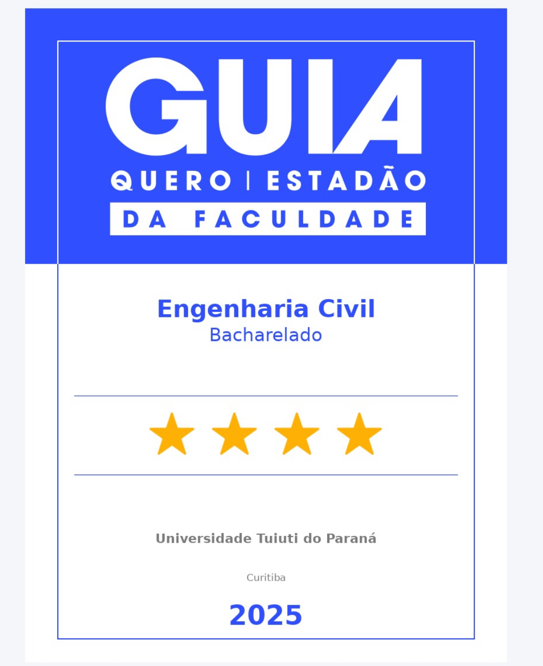 Selo Guia da Faculdade