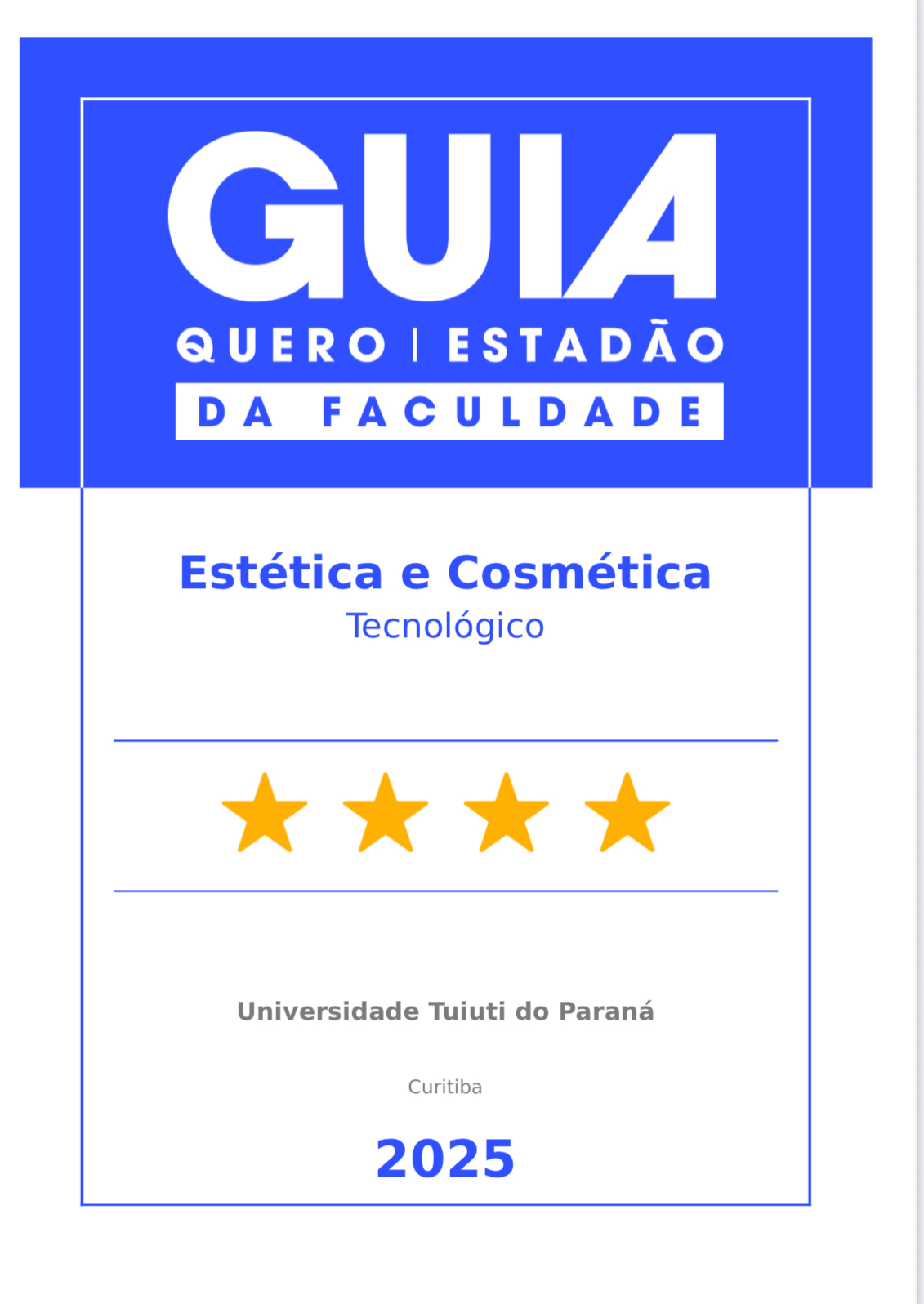 Selo Guia da Faculdade