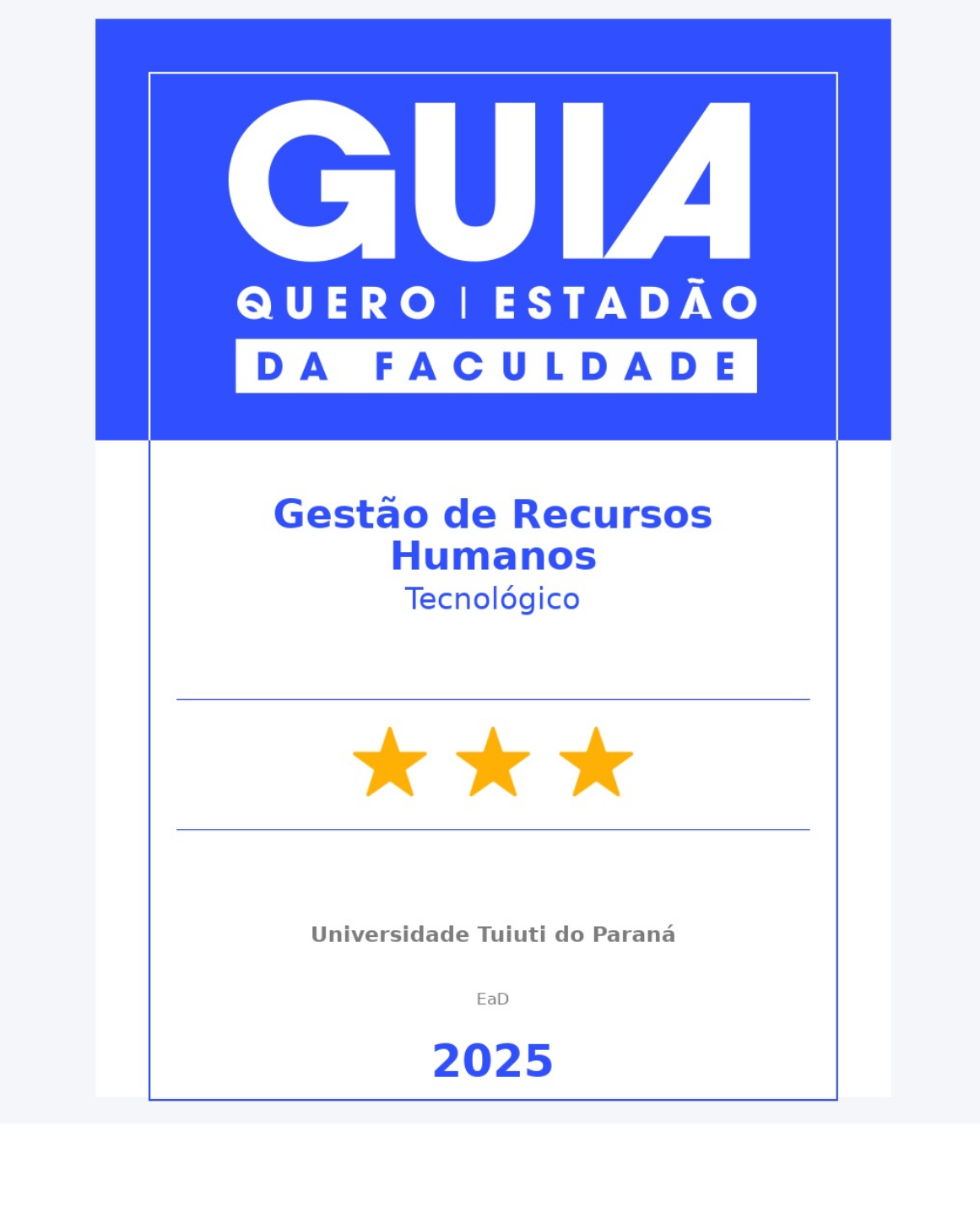 Selo Guia da Faculdade