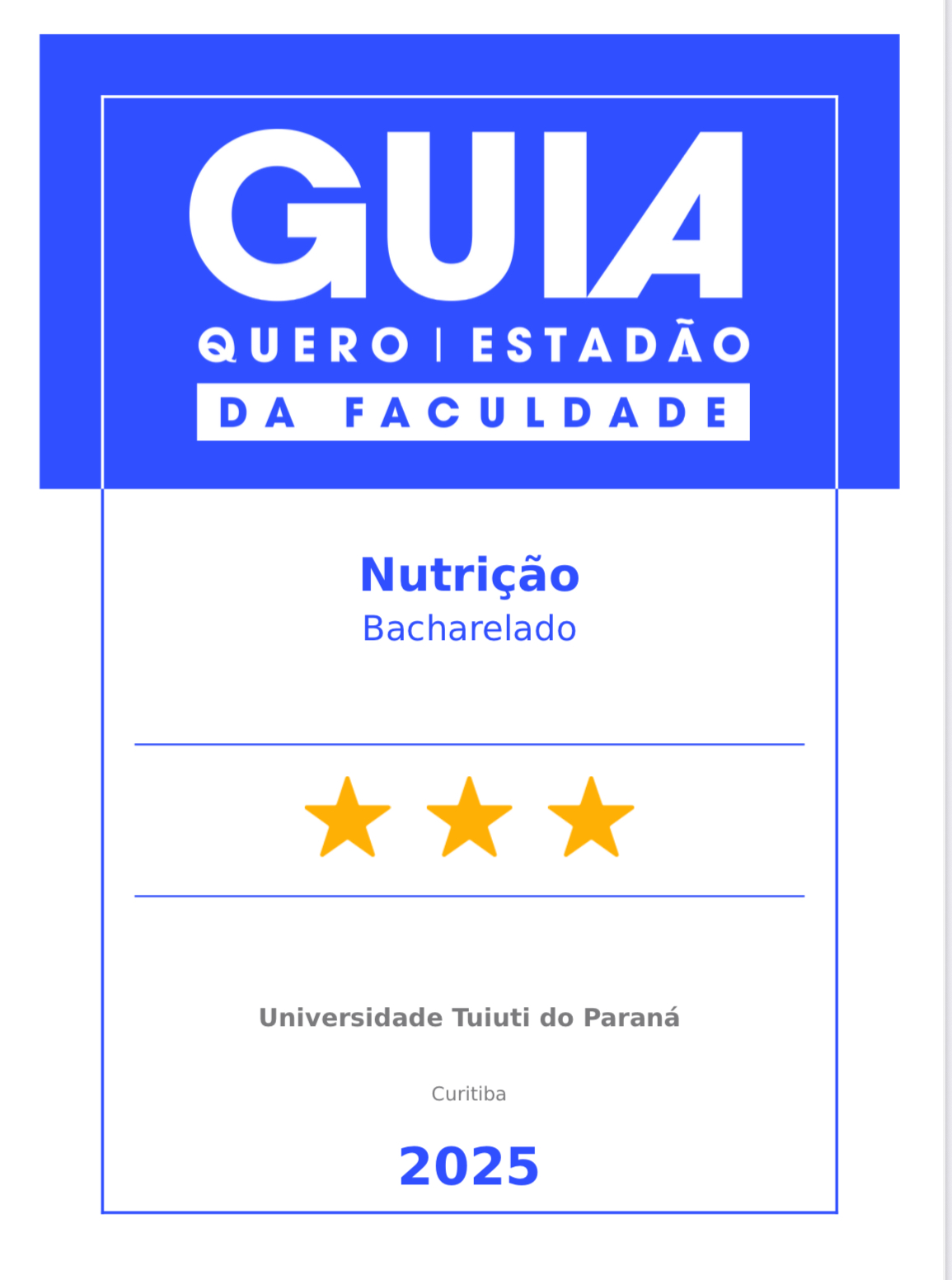 Selo Guia da Faculdade