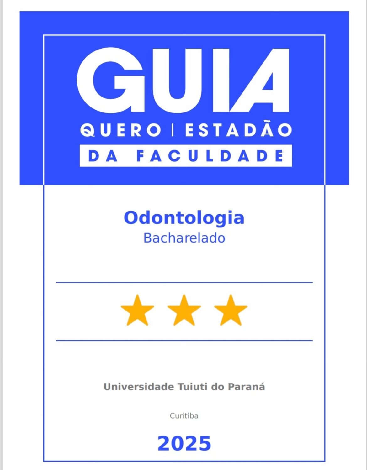 Selo Guia da Faculdade