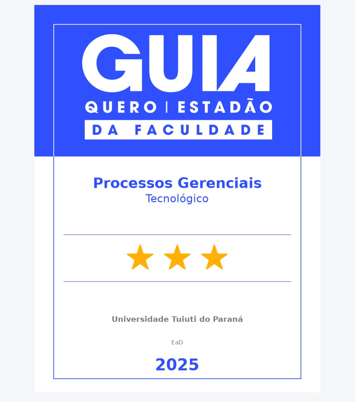 Selo Guia da Faculdade