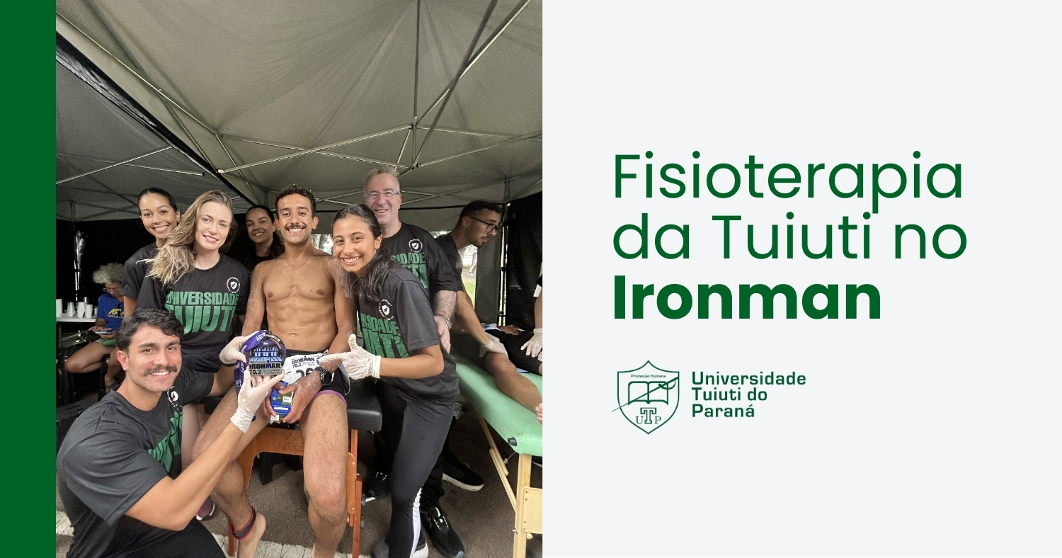 Alunos de Fisioterapia da Universidade Tuiuti participam do IronMan 70.3 Curitiba ao auxiliarem na recuperação de atletas