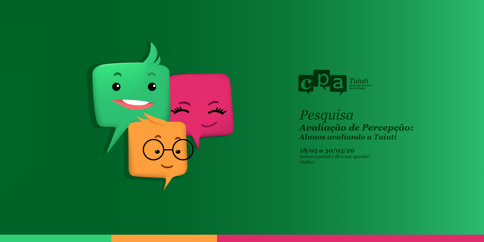 Participe da Pesquisa de Percepção Discente e Docente