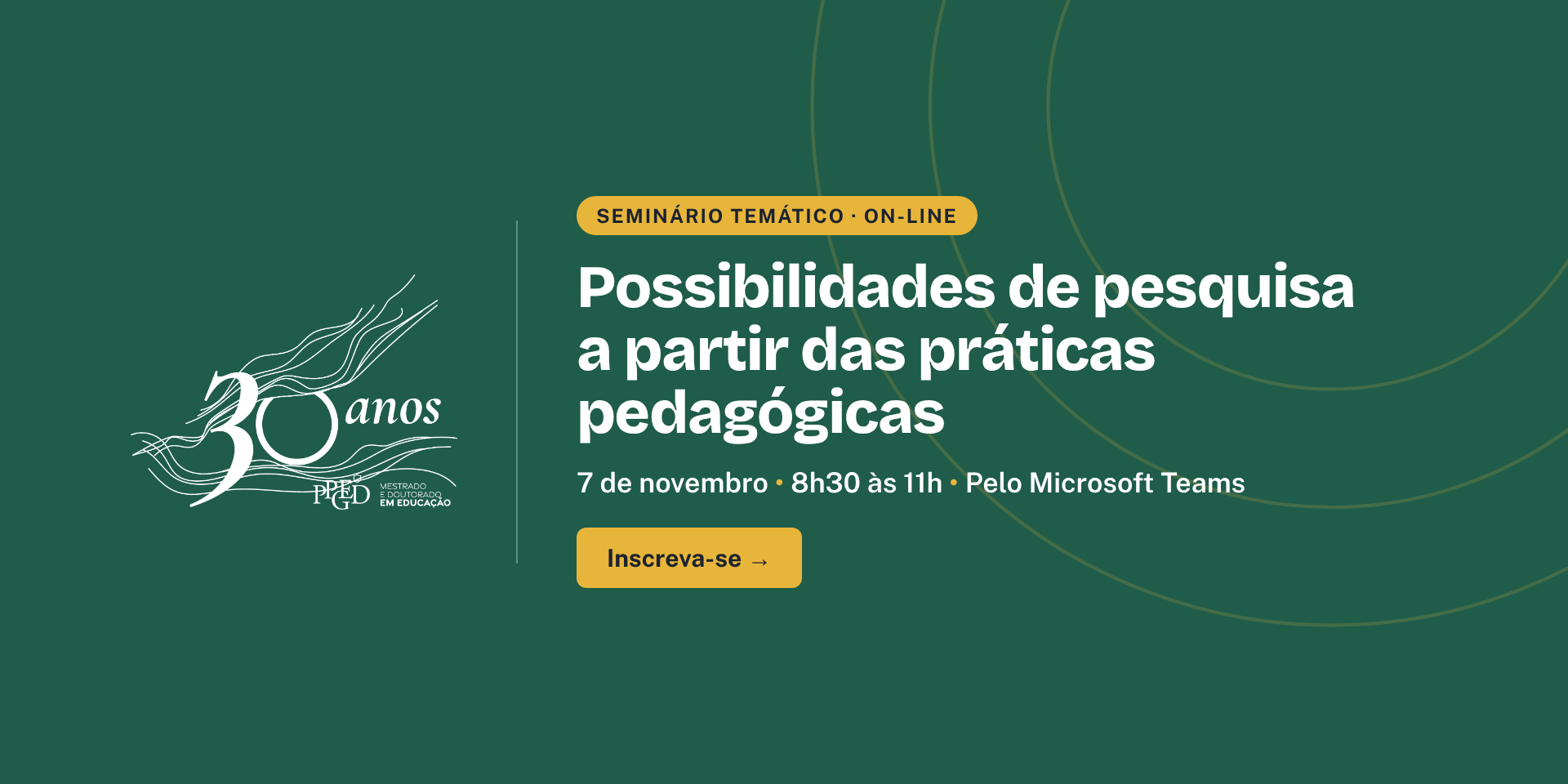 Seminário Temático - Possibilidades de pesquisa a partir das práticas pedagógicas